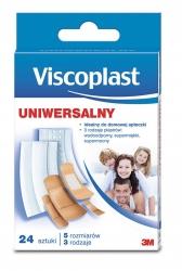 Plaster z opatrunkiem VISCPLAST mix 24 szt UNIWERSALNY 3M