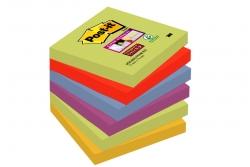 Bloczki samoprzylepne Post-it® Super Sticky, paleta Marrakesz, 76x76mm, 6x90 kartek