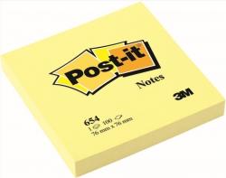 Bloczki samoprzylepne 3M POST-IT® 654 76x76 Żółty 1200k