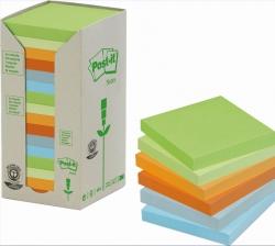 Bloczki samoprzylepne 3M POST-IT® 654-1RPT 76x76 Mix 2400k