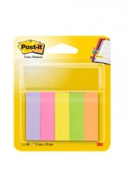 Znaczniki samoprzylepne Post-it®, neonowe, 100 kart, 5 bloczki 15 x 50 mm 670/5 3M