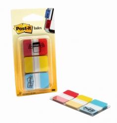 Zakładki indeksujące Post-it® 686-RYB silne, 3 kolory (żólte/czerwone/niebieskie) po 22 szt., 25mm x 38mm 3M