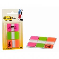 zakładki indeksujące Post-it® 686-PGO silne, 3 kolory (fioletowe/zielone/pomaranczowe) po 22 szt., 25mm x 38mm 3M