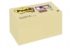 Bloczek samoprzylepny 622-12SSCY-EU Post-it® Super Sticky, żółty, 12 sztuk po 90 kartek, 51x51 mm