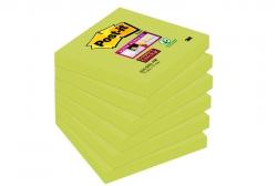 Bloczek samoprzylepny 654-6SS-AW Post-it Super Sticky, morska fala, 6 sztuk po 90 kartek, 76x76 mm