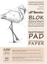 Szkicownik Jasny papier A4 100ark 80g/m2 LENIAR