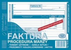 Faktura procedura marży towary używane, dzieła sztuki, przedmioty kolekcjonerskie i antyki, A5, (o+1k) MICHALCZYK I PROKOP