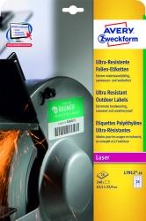 Bardzo wytrzymałe etykiety do użytku zewnętrznego Avery Zweckform, A4, 10 arkuszy 63,5x33,9mm