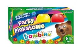 Farby plakatowe BAMBINO 6 kol. 20ml.