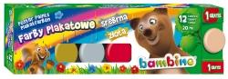 Farby plakatowe BAMBINO 12 kol. 20ml. + 1 farba cielista GRATIS