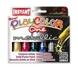 Farby w sztyfcie Playcolor one metallic pudełko 6 kolorów