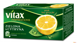 Herbata VITAX INSPIRATIONS zielona z cytryną (20 saszetek)