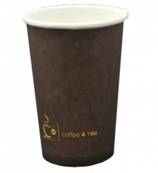 Kubek papierowy 180ml z nadrukiem COFFEE 4 YOU (100szt)