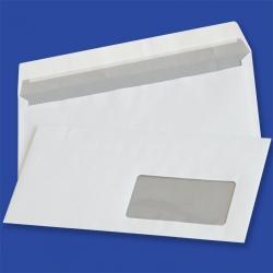 Koperty NC samoklejące z paskiem DL HK białe 80g okno prawe 45x90mm 1000szt.
