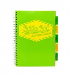 Project Book Neon A4 kratka Zielony PUKKA