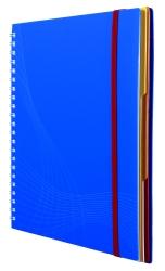 Kołonotatnik Notizio; oprawa - tworzywo sztuczne; kratka; 90 kartek; elastyczna gumka, strona indeksowa, kieszeń, A4 niebieski AVERY ZWECKFORM - zdjęcie (2