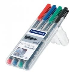 Foliopis F 318 WP4 etui 4szt. LUMOCOLOR STAEDTLER