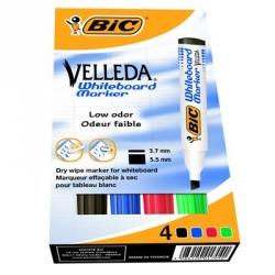 Marker suchościeralny BIC Velleda 1751 Mix szt.4