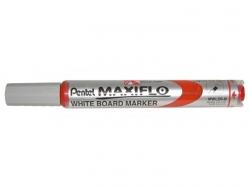 Marker suchościeralny PENTEL MAXIFLO(z tłoczkiem), średnia okrągła końc.4mm, dł. linii 1200m Czerwony