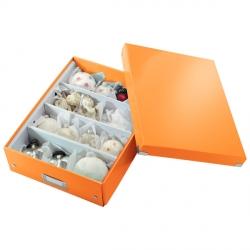 Pudełko z przegródkami Leitz Click & Store, duże Pomarańczowe