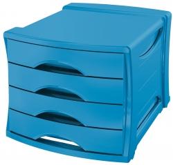 Pojemnik z szufladami z 4 szufladami ESSELTE Europost VIVIDA, niebieski
