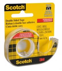 Taśma Scotch® dwustronnie klejąca, przezroczysta,136D 12mm x 6,3m