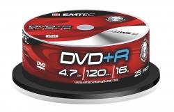 Płyta EMTEC DVD+R (25) 4.7GB x21 Cake Box