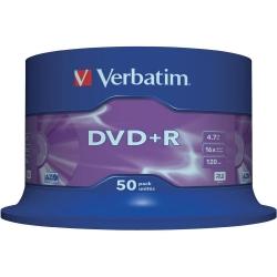 Płyta VERBATIM DVD+R cake box 50 4.7GB 16x Matt Silver