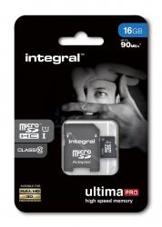 Micro SDHC 16GB (with Adapter to SD Card) CL10 Ultima Pro UHS-1, up to 90MB/s transfer speed